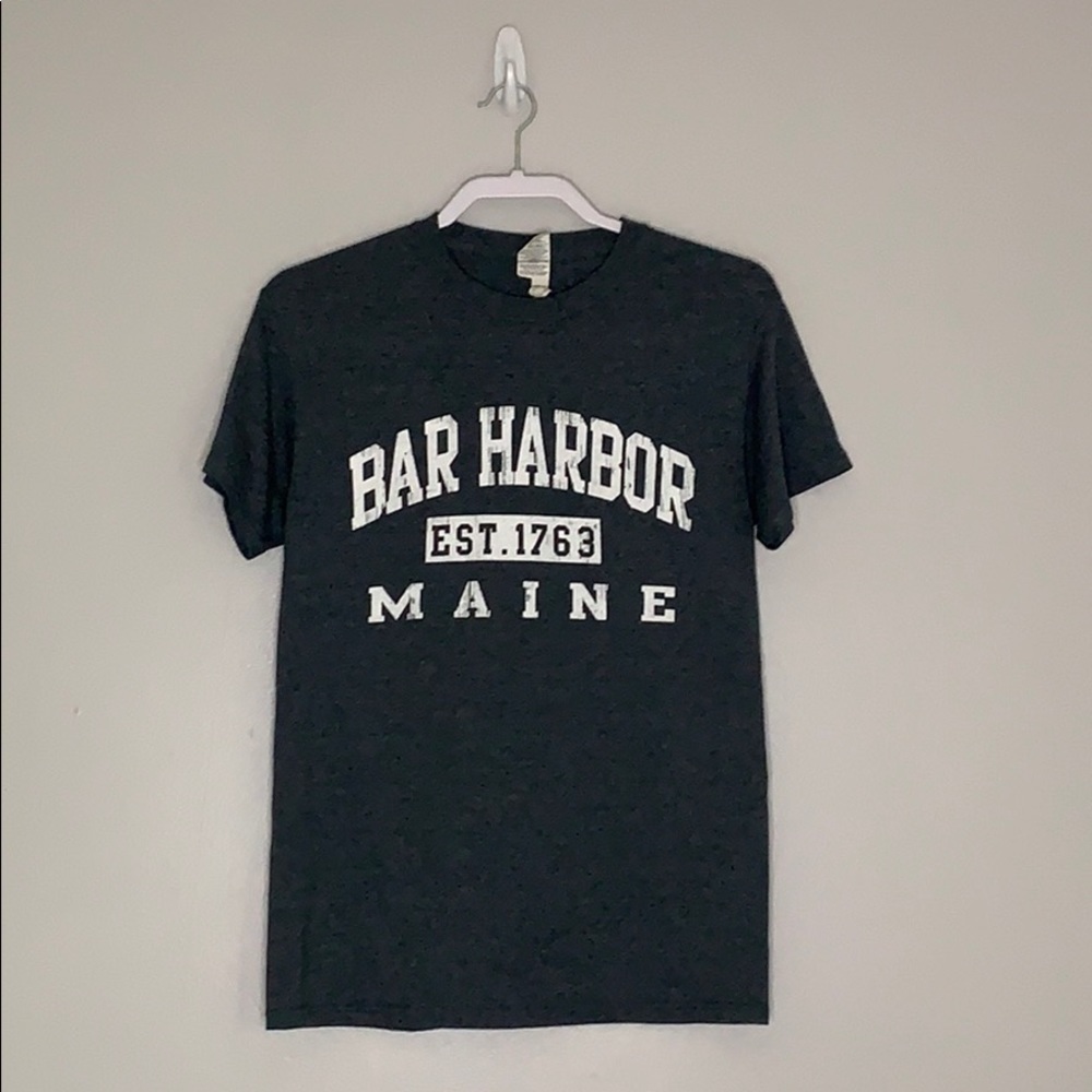 Bar Harbor Maine EST 1763 short sleeve crewneck t-shirt small